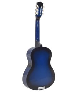 vidaXL 8-tlg. Klassikgitarren-Set für Anfänger Blau 3/4 36"