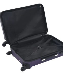 vidaXL Hartschalen-Trolley-Set 3 Stk. Lila ABS