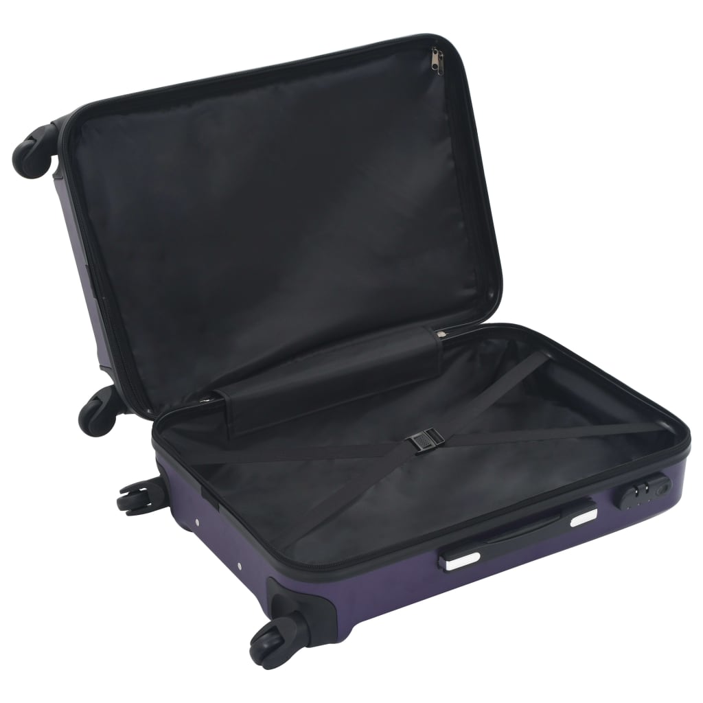 vidaXL Hartschalen-Trolley-Set 3 Stk. Lila ABS