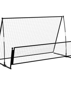 vidaXL 2-in-1 Rebounder und Fußballtor 202x104x120 cm Stahl
