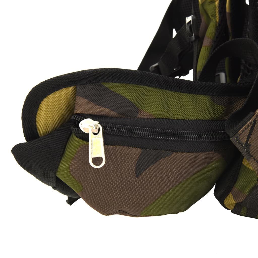 vidaXL Wanderrucksack Grün Tarnfarben 100 L Oxford-Gewebe