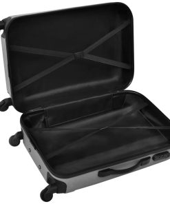 vidaXL 3-tlg. Hartschalenkoffer-Set Silbern 45,5/55/66 cm