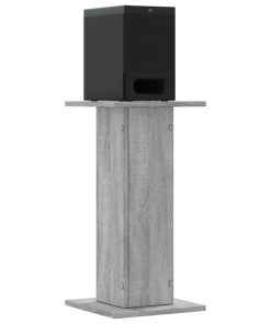 vidaXL Lautsprecherständer 2 Stk. Grau Sonoma 30x30x60cm Holzwerkstoff
