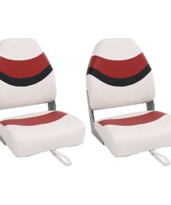 vidaXL Bootssitze 2 Stk. mit Hoher Rückenlehne Klappbar 44x38x55 cm