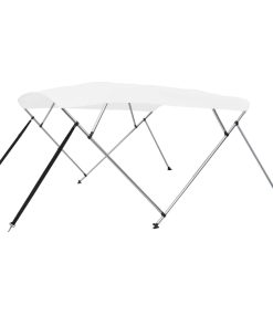 vidaXL 4-Bow Bimini Top Weiß 243x180x137 cm