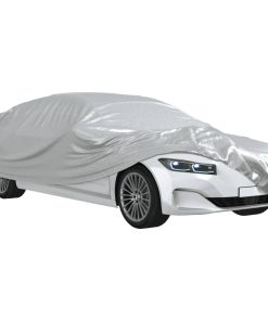 vidaXL Autoabdeckung Limousine Schnallenriemen Voll Silbern XXL PEVA