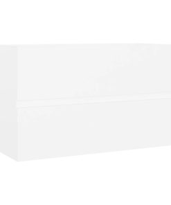 vidaXL Waschbeckenunterschrank Weiß 80x38,5x45 cm Holzwerkstoff