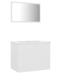 vidaXL Badmöbel-Set Weiß Holzwerkstoff