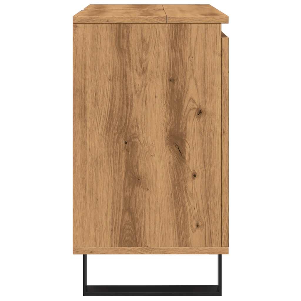 vidaXL Badschrank Artisan-Eiche 58x33x60 cm Holzwerkstoff
