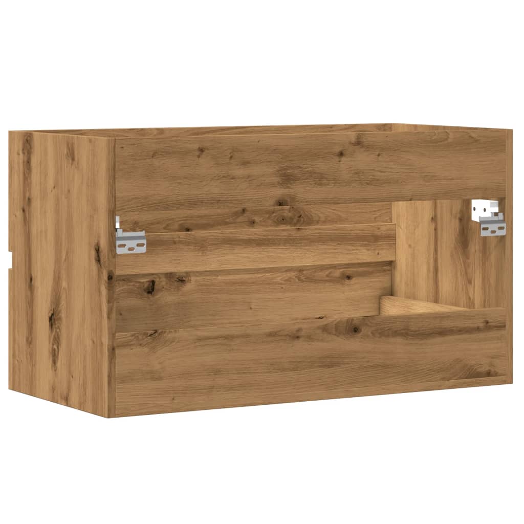 vidaXL Waschbeckenunterschrank Artisan-Eiche 90x38,5x45 Holzwerkstoff - Image 2
