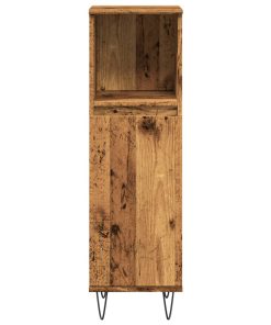 vidaXL Badschrank Altholz-Optik 30x30x100 cm Holzwerkstoff