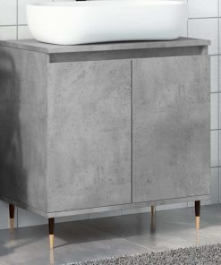 vidaXL Badschrank Betongrau 58 x 33 x 60 cm Holzwerkstoff