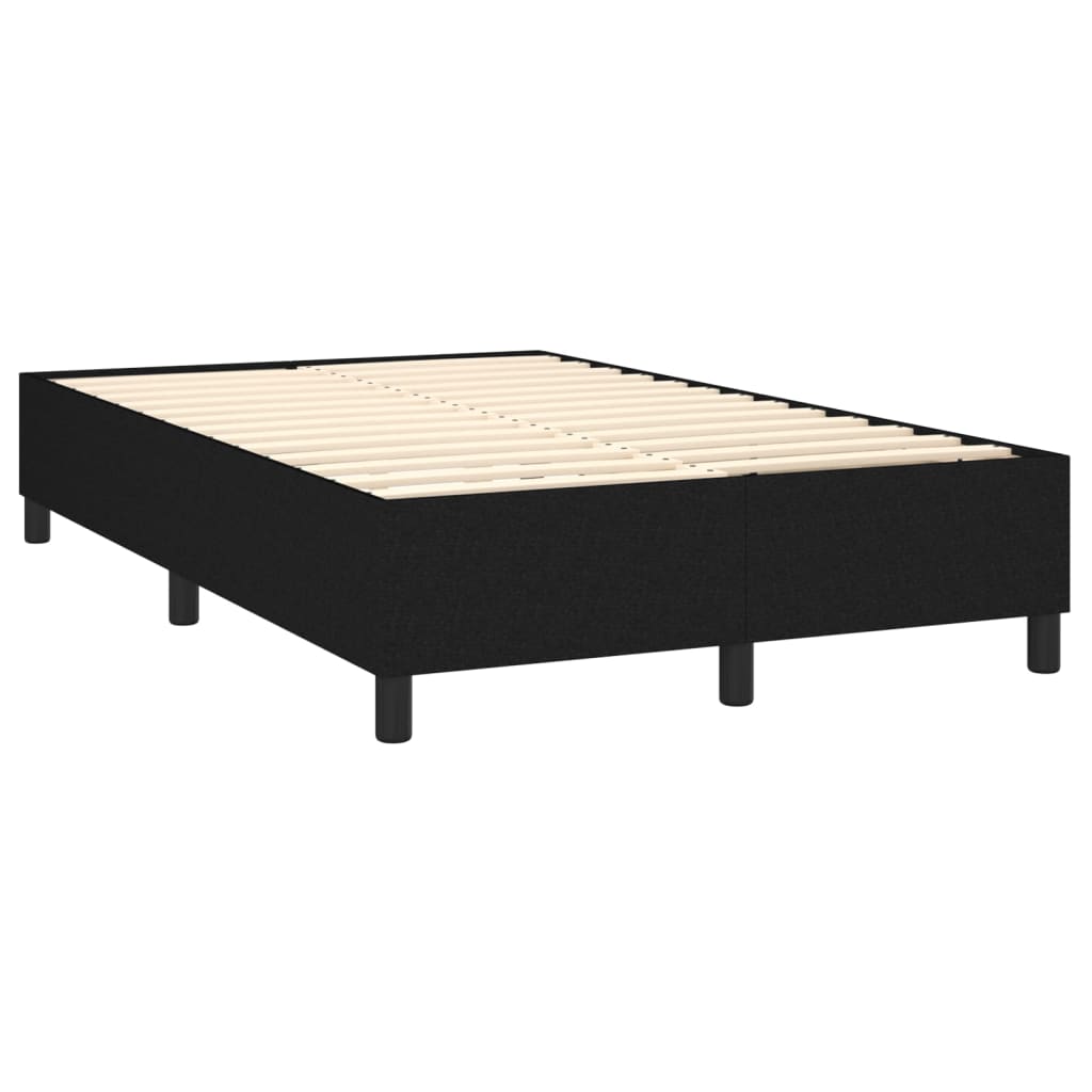 vidaXL Boxspringbett mit Matratze Schwarz 120x200 cm Stoff - Image 4