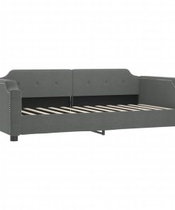 vidaXL Tagesbett Ausziehbar mit Schubladen Dunkelgrau 90x200 cm Stoff