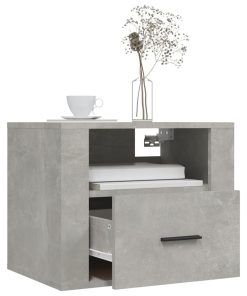vidaXL Wand-Nachttische 2 Stk. Betongrau 50x36x40 cm