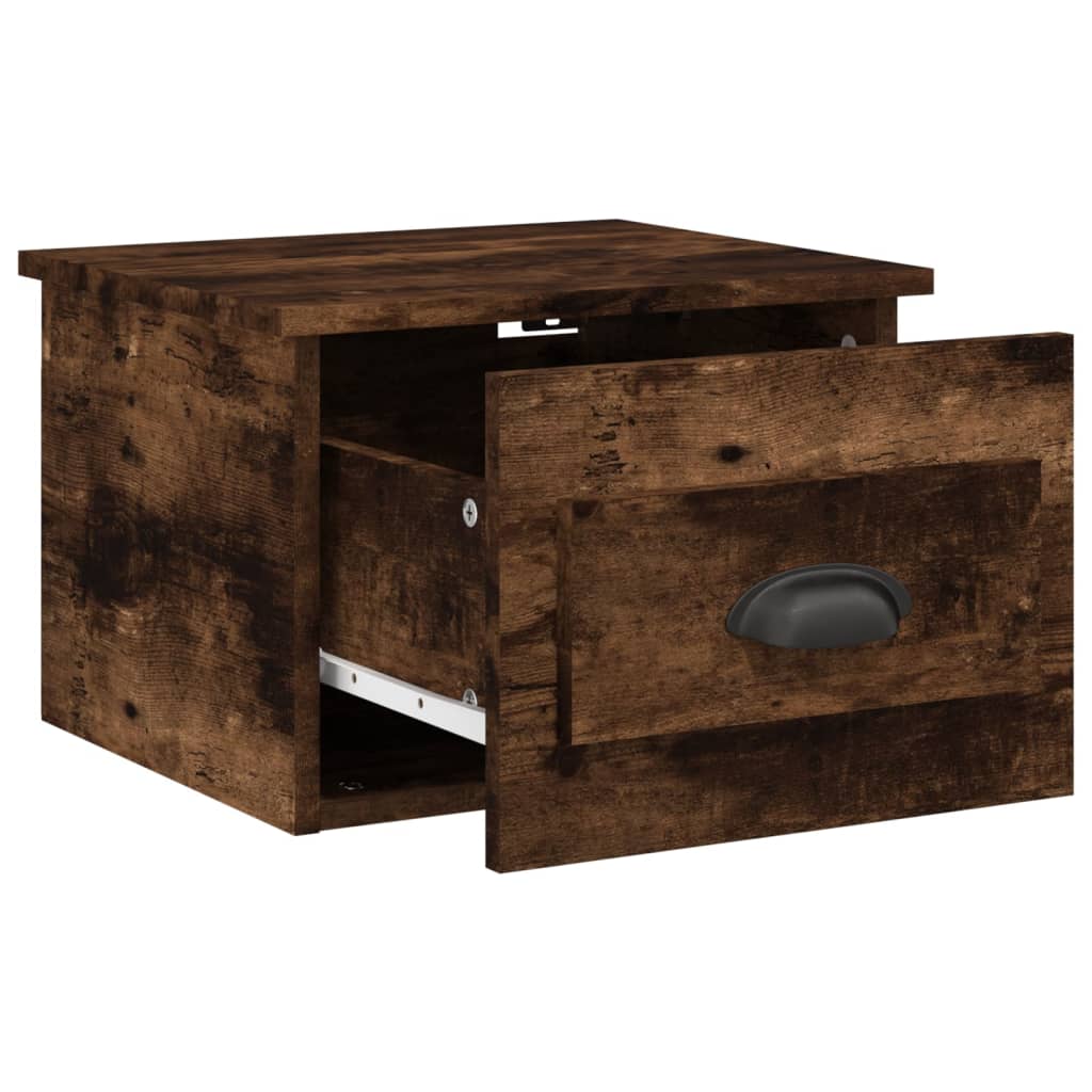 vidaXL Wand-Nachttische 2 Stk. Räuchereiche 41,5x36x28 cm - Image 4