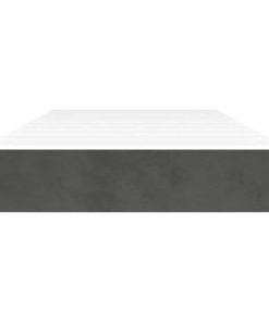vidaXL Taschenfederkernmatratze Dunkelgrau 90x210x20 cm Samt