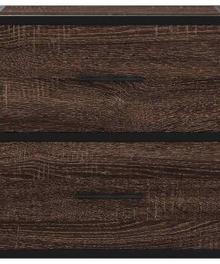 vidaXL Wand-Nachttische 2 Stk. Braun Eichen-Optik 40x31x39,5 cm