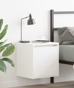 vidaXL Wand-Nachttische 2 Stk. Weiß 38x34x40 cm