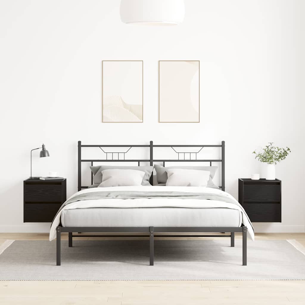vidaXL Wand-Nachttische 2 Stk. Schwarz Eichen-Optik 38x34x40 cm - Image 6