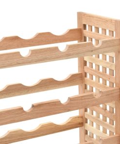 vidaXL Weinregal für 25 Flaschen Nussbaumholz Massiv 63x25x73 cm