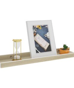 vidaXL Wandregale 4 Stk. Weiß und Sonoma-Eiche 40x9x3 cm