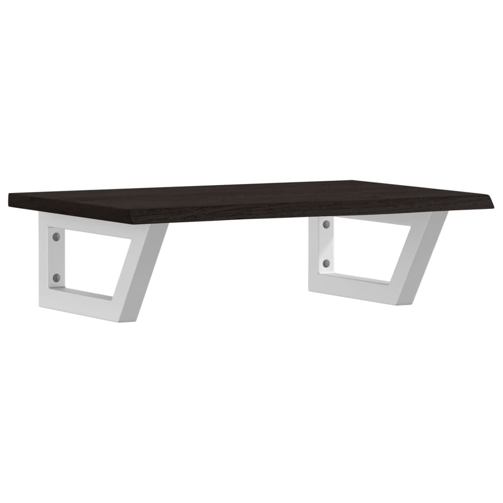 vidaXL Waschtischplatte mit Halterung Stahl und Massivholz Eiche - Image 6