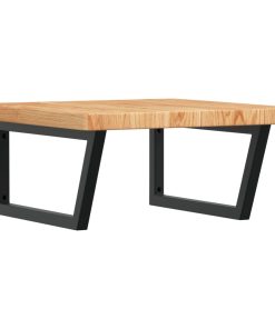 vidaXL Waschtischplatte mit Halterung Stahl und Massivholz Eiche