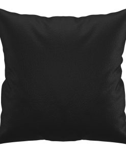 vidaXL Zierkissen 2 Stk. Schwarz 40x40 cm Kunstleder