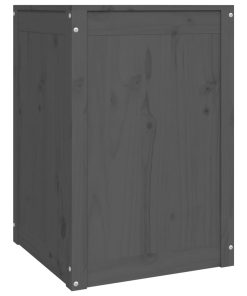 vidaXL Wäschetruhe Grau 44x44x66 cm Massivholz Kiefer