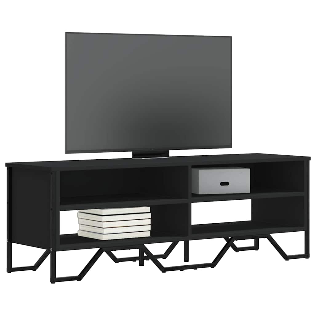 vidaXL TV-Schrank Schwarz 122x34x41 cm Holzwerkstoff - Image 5