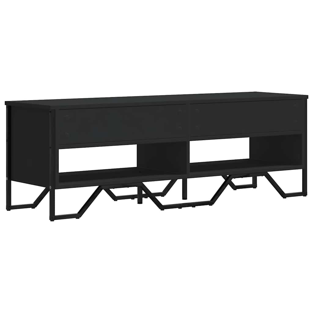 vidaXL TV-Schrank Schwarz 122x34x41 cm Holzwerkstoff - Image 6