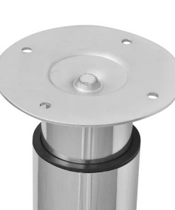 2 x Teleskopfuß Tischfuß Stützfuß Tischbein Chrom 710 mm-1100 mm