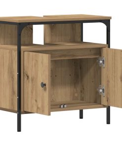 vidaXL Waschbeckenunterschrank Artisan-Eiche 60x30x60 cm Holzwerkstoff