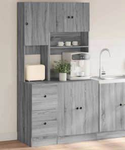 vidaXL Küchenschrank Grau Sonoma 95x50x180 cm Holzwerkstoff