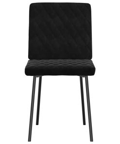 vidaXL Esszimmerstühle 4 Stk. Schwarz Samt