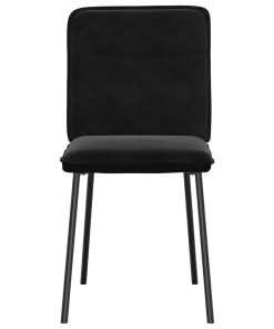 vidaXL Esszimmerstühle 4 Stk. Schwarz Samt