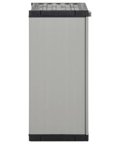 vidaXL Mülltonnenbox Grau und Schwarz 68x40x85 cm PP