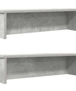 vidaXL Küchenregale Stapelbar 2 Stk. Betongrau 50x15x16 cm