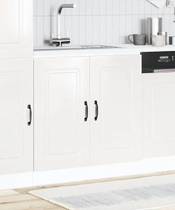 vidaXL Spülenunterschrank Kalmar Hochglanz-Weiß 80x46x81,5 cm