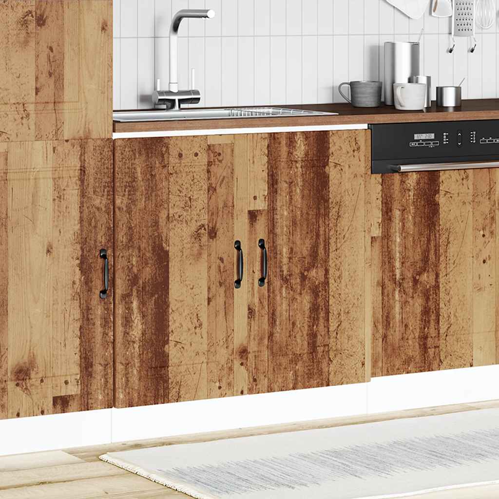vidaXL Spülenunterschrank Kalmar Altholz-Optik 80x46x81,5 cm - Image 5