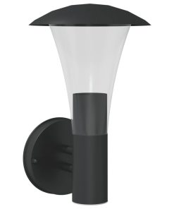 vidaXL Außenwandleuchte Schwarz Edelstahl