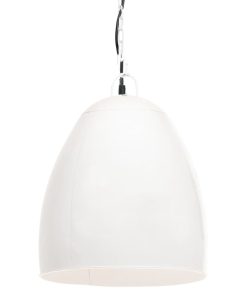 vidaXL Hängelampe Industriestil 25 W Weiß Rund 42 cm E27