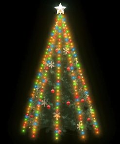 vidaXL Weihnachtsbaum-Lichternetz mit 400 LEDs Mehrfarbig 400 cm