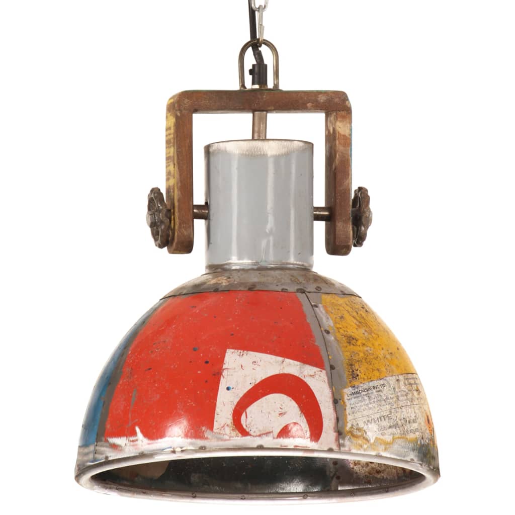 vidaXL Hängelampe Industrie-Stil 25 W Mehrfarbig Rund 30 cm E27