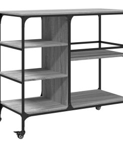 vidaXL Küchenwagen Grau Sonoma 100x45x89,5 cm Holzwerkstoff