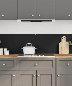 vidaXL Küchenrückwände 2 Stk. Schwarz 80x50 cm Hartglas