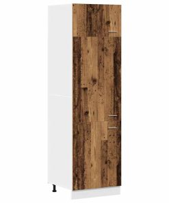 vidaXL Kühlumbauschrank Lyon Altholz-Optik 60x57x207 cm Holzwerkstoff