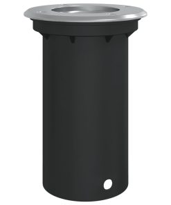 vidaXL Bodeneinbauleuchte Rund Schwarz 10,5x10,5 cm Aludruckguss