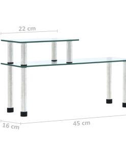 vidaXL Küchenregal Transparent 45×16×26 cm Hartglas